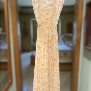 Paper Crown Peach and Cream Maxi dress